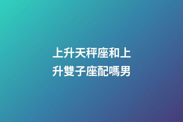 上升天秤座和上升雙子座配嗎男-第1張-星座運勢-玄機派