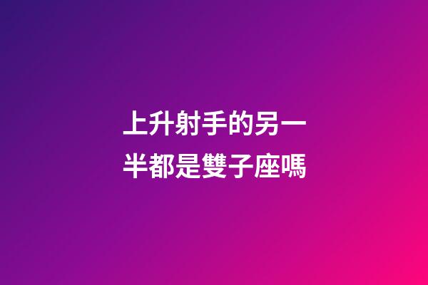 上升射手的另一半都是雙子座嗎-第1張-星座運勢-玄機派