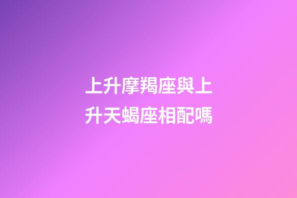 上升摩羯座與上升天蝎座相配嗎-第1張-星座運(yùn)勢(shì)-玄機(jī)派