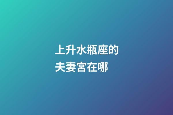 上升水瓶座的夫妻宮在哪-第1張-星座運勢-玄機派