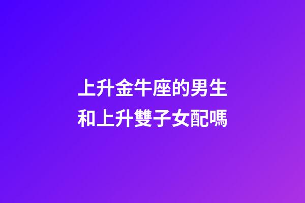 上升金牛座的男生和上升雙子女配嗎-第1張-星座運勢-玄機派