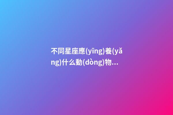 不同星座應(yīng)養(yǎng)什么動(dòng)物呢-第1張-星座運(yùn)勢(shì)-玄機(jī)派
