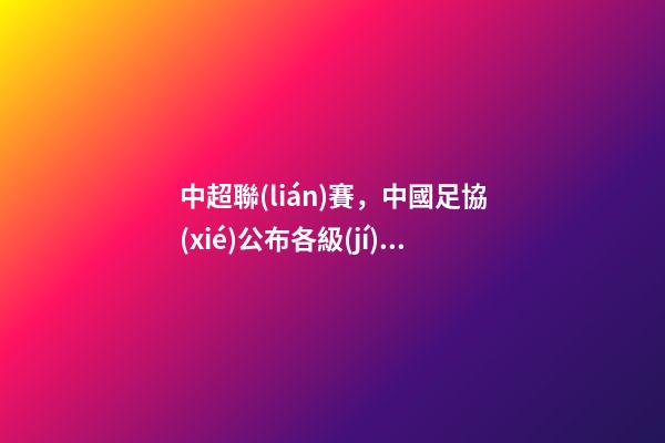 中超聯(lián)賽，中國足協(xié)公布各級(jí)聯(lián)賽俱樂部參賽名單中超縮減至16隊(duì)-第1張-觀點(diǎn)-玄機(jī)派