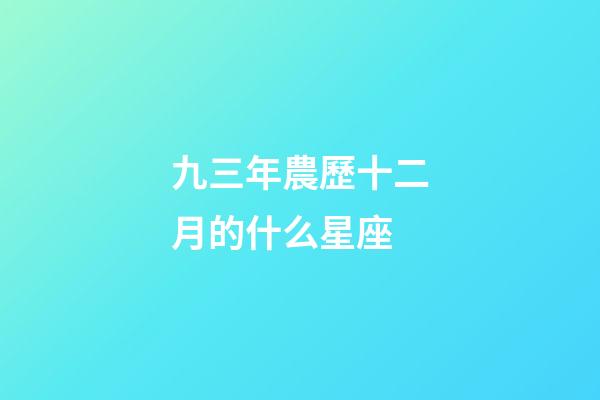 九三年農歷十二月的什么星座-第1張-星座運勢-玄機派