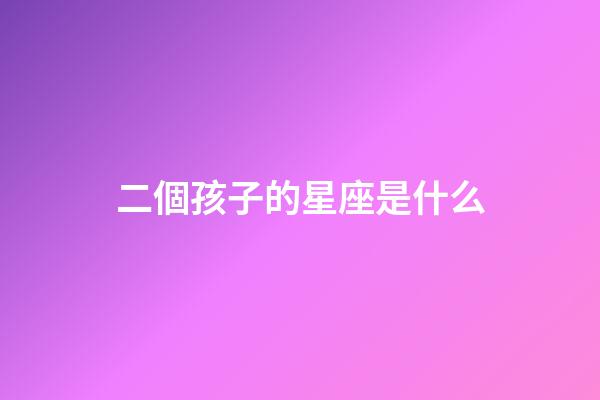 二個孩子的星座是什么-第1張-星座運勢-玄機派