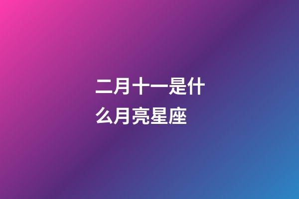 二月十一是什么月亮星座-第1張-星座運勢-玄機派