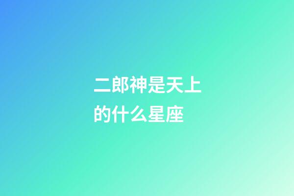 二郎神是天上的什么星座-第1張-星座運勢-玄機派