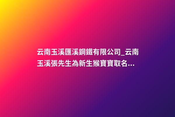 云南玉溪匯溪鋼鐵有限公司_云南玉溪張先生為新生猴寶寶取名吉祥型套餐-第1張-公司起名-玄機派