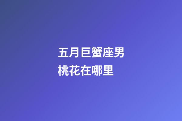 五月巨蟹座男桃花在哪里-第1張-星座運勢-玄機派