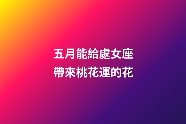 五月能給處女座帶來桃花運的花-第1張-星座運勢-玄機派