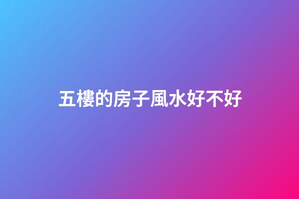 五樓的房子風水好不好
