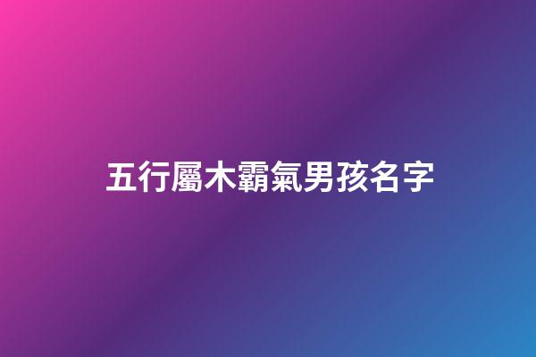 五行屬木霸氣男孩名字(好聽的五行屬木的男孩名)-第1張-男孩起名-玄機派