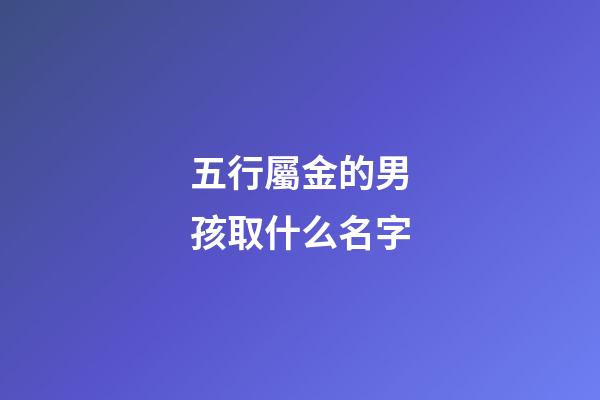 五行屬金的男孩取什么名字(五行屬金的男孩取名用字)-第1張-男孩起名-玄機(jī)派
