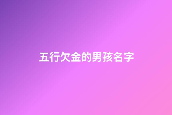 五行欠金的男孩名字(欠金的名字大全)-第1張-男孩起名-玄機派
