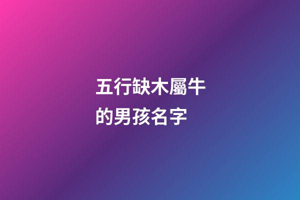 五行缺木屬牛的男孩名字(五行缺木牛寶寶男孩名字)-第1張-男孩起名-玄機派