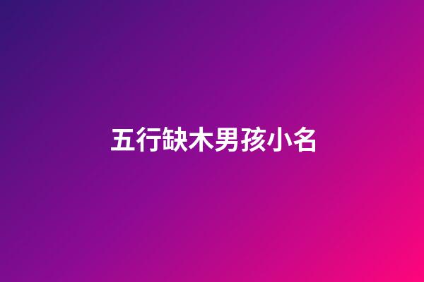 五行缺木男孩小名(五行缺木的男孩小名怎么起)-第1張-男孩起名-玄機派