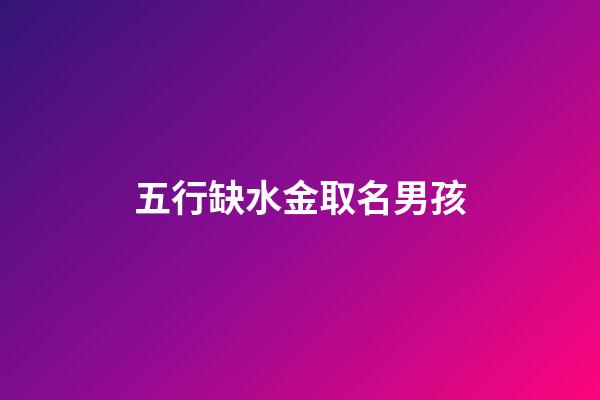 五行缺水金取名男孩(五行缺水取名男孩姓朱)-第1張-男孩起名-玄機派