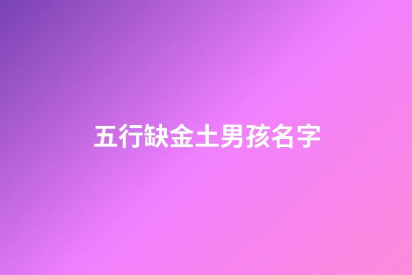 五行缺金土男孩名字(五行缺金缺土男孩子)-第1張-男孩起名-玄機派