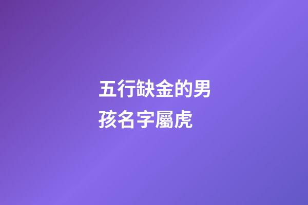 五行缺金的男孩名字屬虎(屬虎男缺金最旺的字)-第1張-男孩起名-玄機派