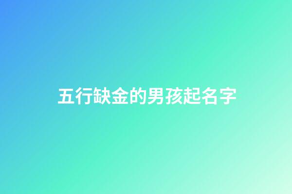 五行缺金的男孩起名字(五行缺金的男孩起什么名字好)-第1張-男孩起名-玄機(jī)派