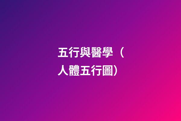 五行與醫學（人體五行圖）