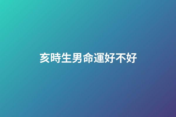 亥時生男命運好不好(命好的孩子多生在這幾個時辰，有了他們等于有了財庫)-第1張-觀點-玄機派