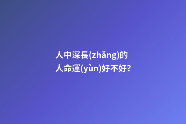人中深長(zhǎng)的人命運(yùn)好不好？