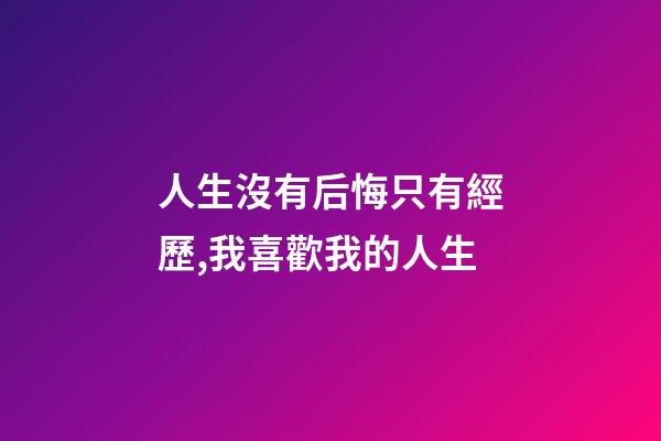 人生沒有后悔只有經歷,我喜歡我的人生-第1張-觀點-玄機派