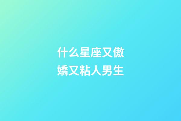 什么星座又傲嬌又粘人男生-第1張-星座運(yùn)勢(shì)-玄機(jī)派
