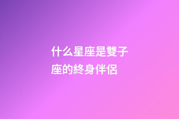 什么星座是雙子座的終身伴侶-第1張-星座運勢-玄機派