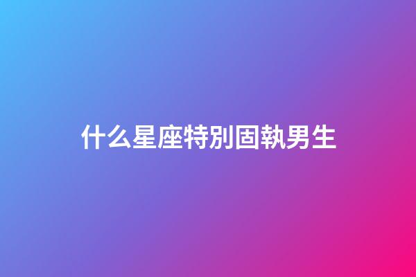 什么星座特別固執男生-第1張-星座運勢-玄機派