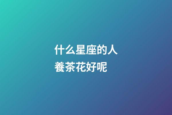 什么星座的人養茶花好呢-第1張-星座運勢-玄機派