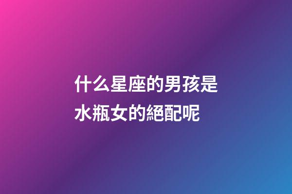 什么星座的男孩是水瓶女的絕配呢-第1張-星座運勢-玄機派