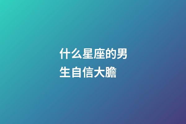 什么星座的男生自信大膽-第1張-星座運勢-玄機派