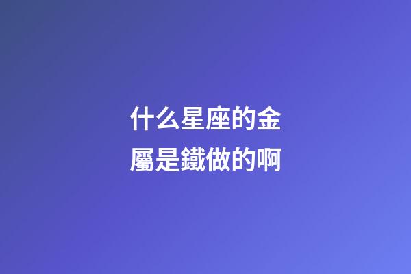 什么星座的金屬是鐵做的啊-第1張-星座運勢-玄機派