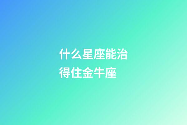 什么星座能治得住金牛座-第1張-星座運勢-玄機派