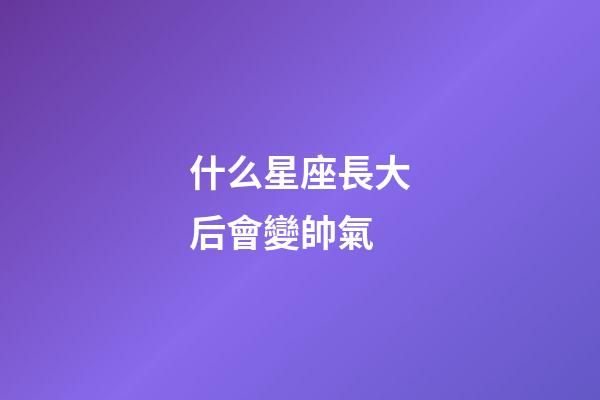 什么星座長大后會變帥氣-第1張-星座運勢-玄機派