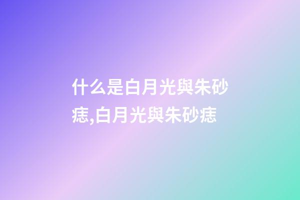 什么是白月光與朱砂痣,白月光與朱砂痣-第1張-觀點-玄機派
