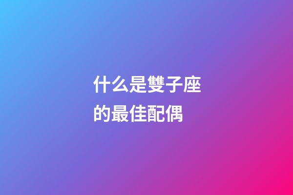 什么是雙子座的最佳配偶-第1張-星座運勢-玄機派