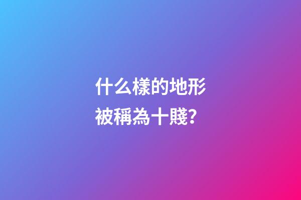 什么樣的地形被稱為十賤？