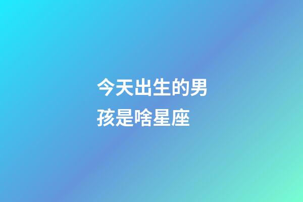 今天出生的男孩是啥星座-第1張-星座運勢-玄機派