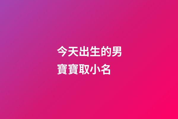 今天出生的男寶寶取小名(今天出生的男孩小名)-第1張-男孩起名-玄機(jī)派