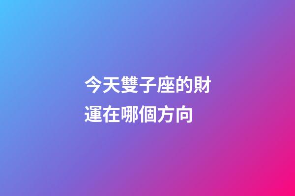 今天雙子座的財運在哪個方向-第1張-星座運勢-玄機派