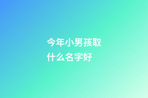 今年小男孩取什么名字好(今年男孩子起什么名字好)-第1張-男孩起名-玄機派