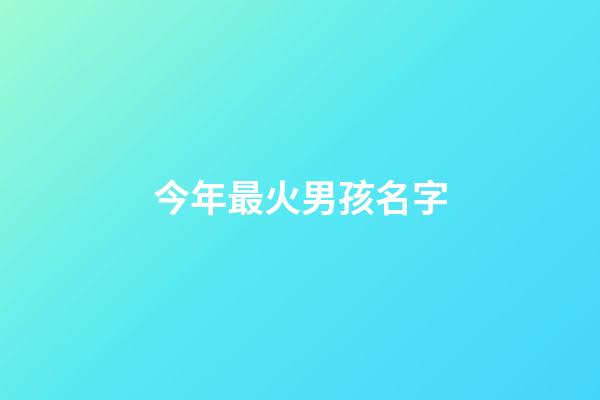 今年最火男孩名字(今年最好的男孩名字大全)-第1張-男孩起名-玄機(jī)派