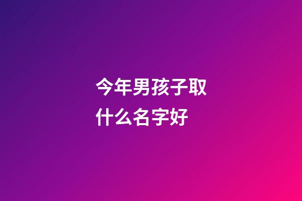 今年男孩子取什么名字好(今年男孩子取什么名字好聽)-第1張-男孩起名-玄機(jī)派