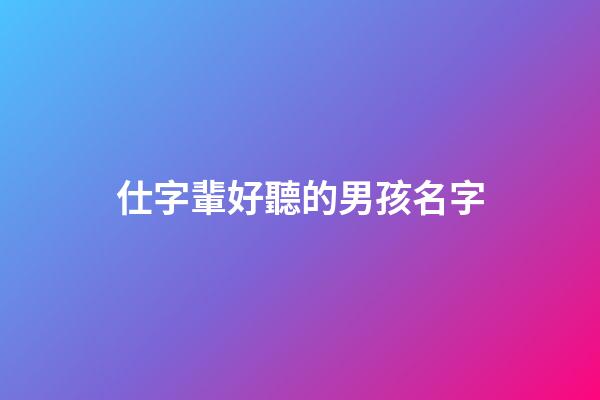 仕字輩好聽的男孩名字(仕字輩好聽的男孩名字大全)-第1張-男孩起名-玄機派