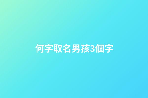 何字取名男孩3個字(何起名字男孩)-第1張-男孩起名-玄機派