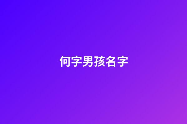 何字男孩名字(何字男孩名字屬兔)-第1張-男孩起名-玄機派