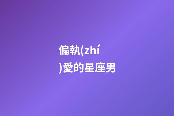 偏執(zhí)愛的星座男